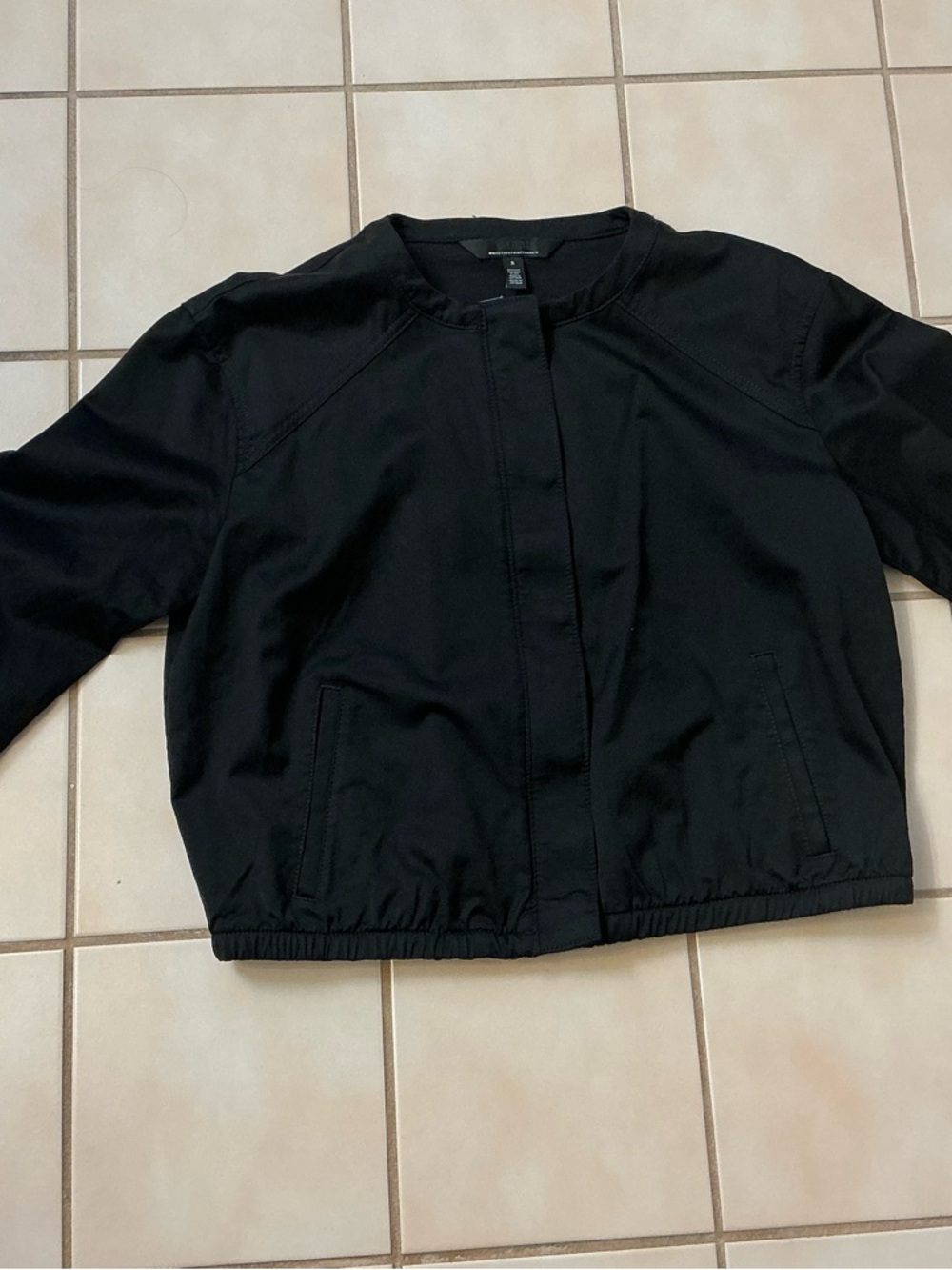 White House Black Market  Washed Satin Bomber Jacket Sz S NWOT!